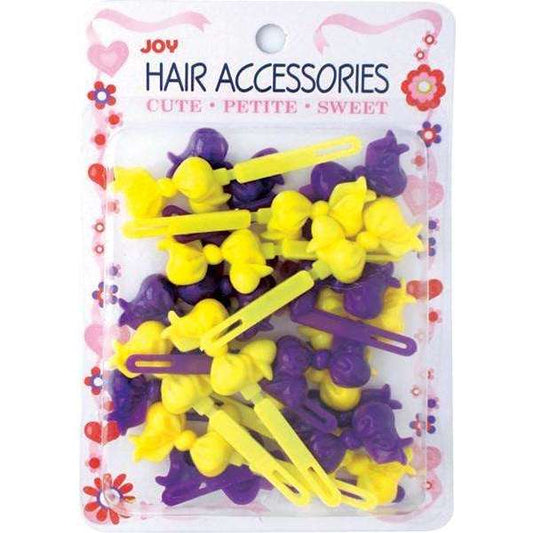 Joy Barrettes Ribbon 16436 Yellow and Purple