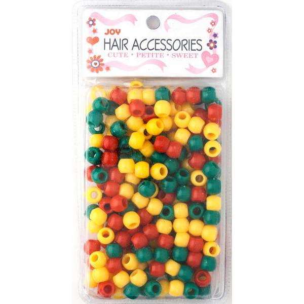 Joy Hair Beads Large Package 01911 Yellow, Red, and Green