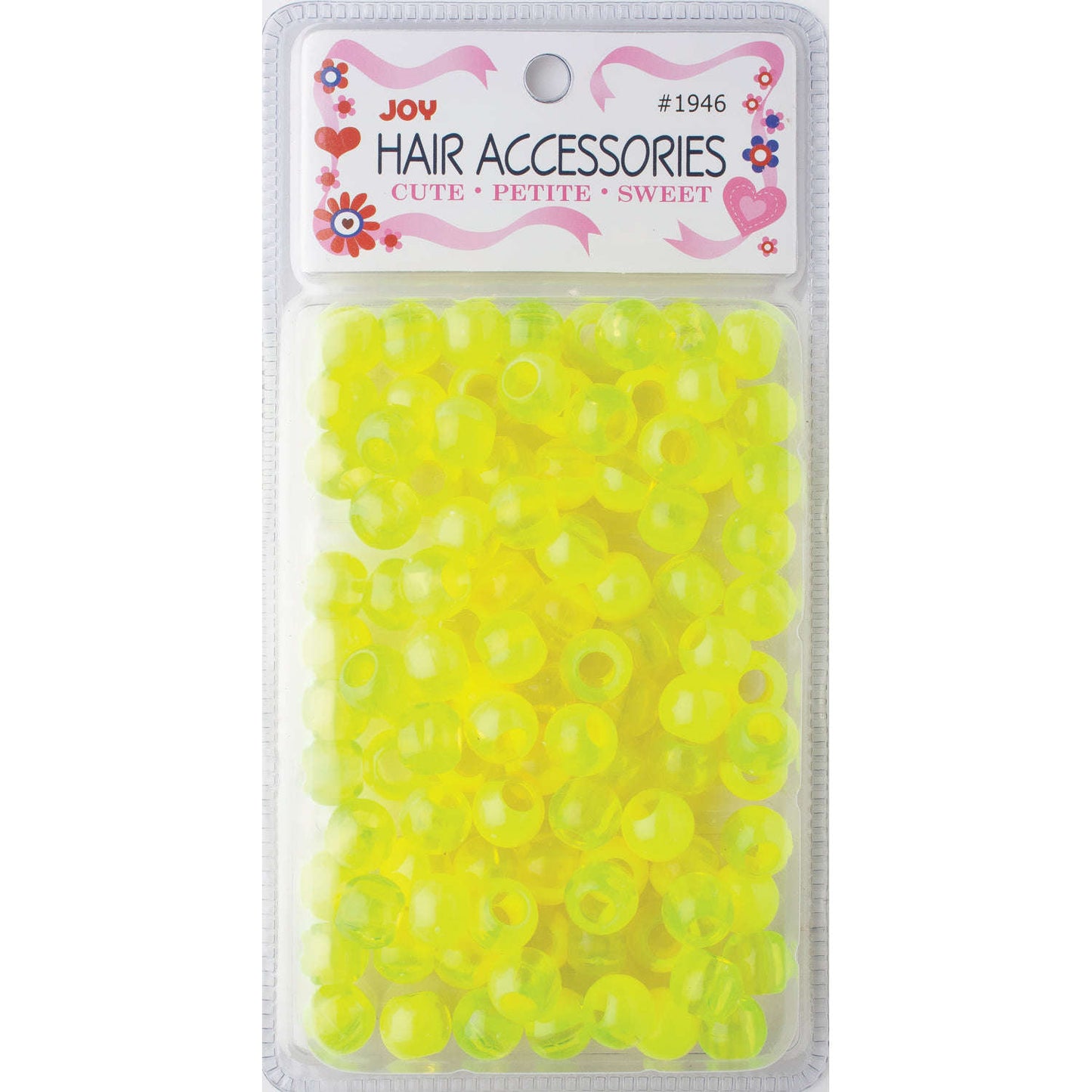 Joy Hair Beads XL Two Tone 01946 Vivid Neon Yellow