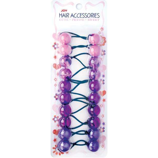 Joy Twin Beads Ponytailers Bobos 20mm 16255 Asst Purple