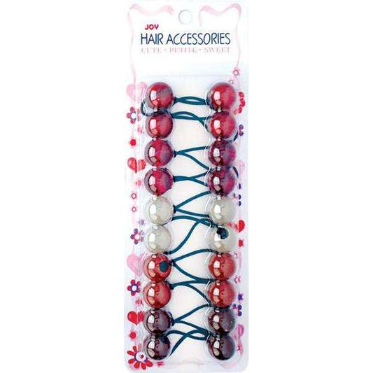 Joy Twin Beads Ponytailers Bobos 20mm 16263 Asst Color