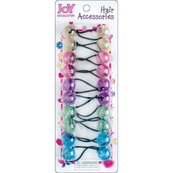 Joy Twin Beads Ponytailers Bobos 20mm 16072 Asst Clear
