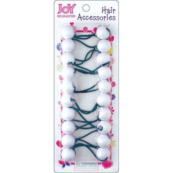 Joy Twin Beads Ponytailers Bobos 20mm 16050 White