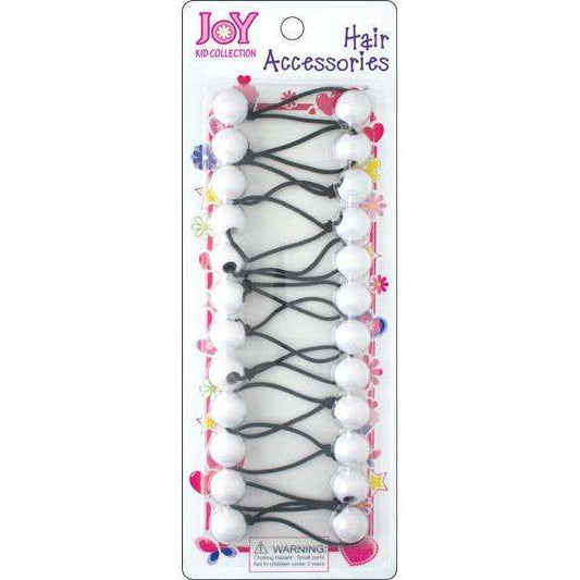 Joy Twin Beads Ponytailers Bobos 16mm 16026 White