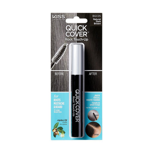 Kiss Quick Cover Temp Brush In Natural Dark Brown