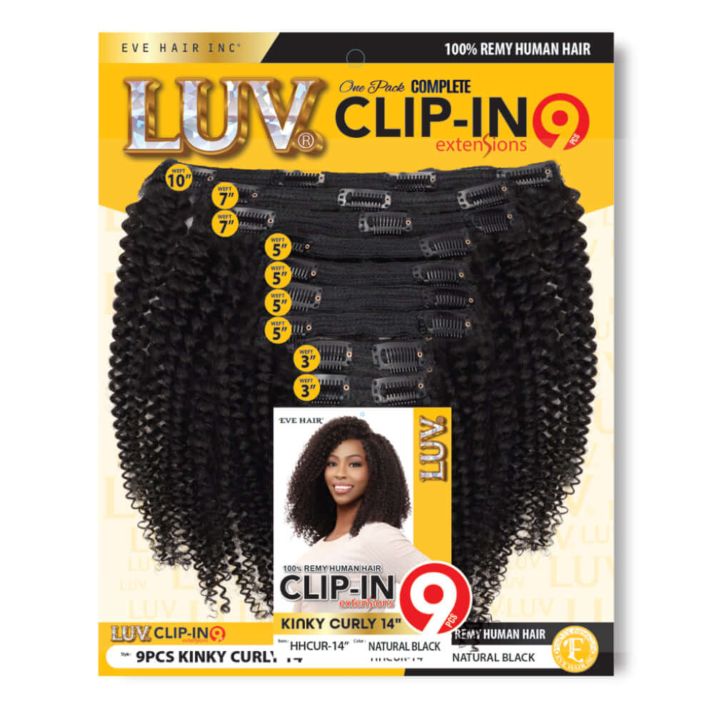 EVE LUV CLIP IN 9PC Kinky Curly