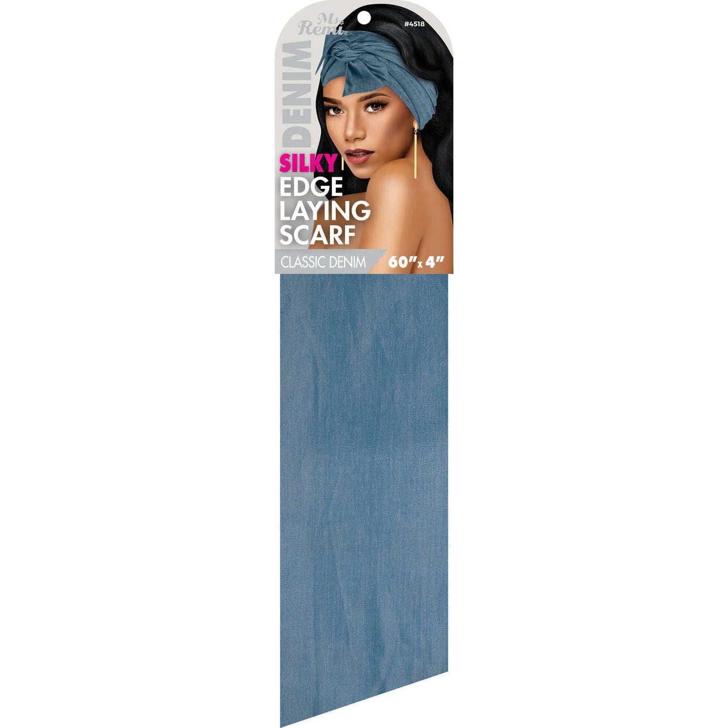 Ms Remi Denim Silky Edge Scarf