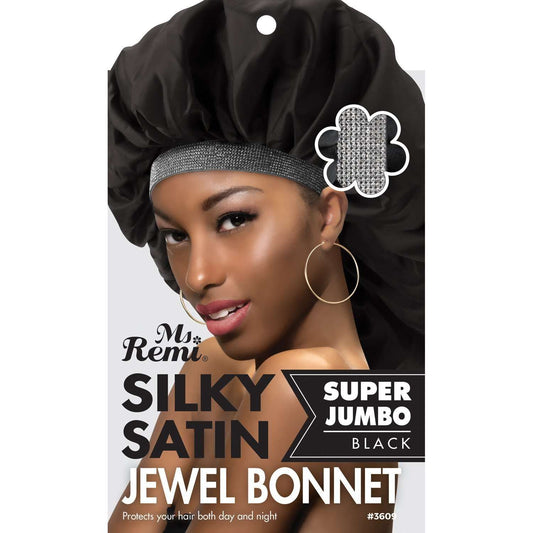 Ms Remi Silky Jewel Bonnet Black Super Jumbo