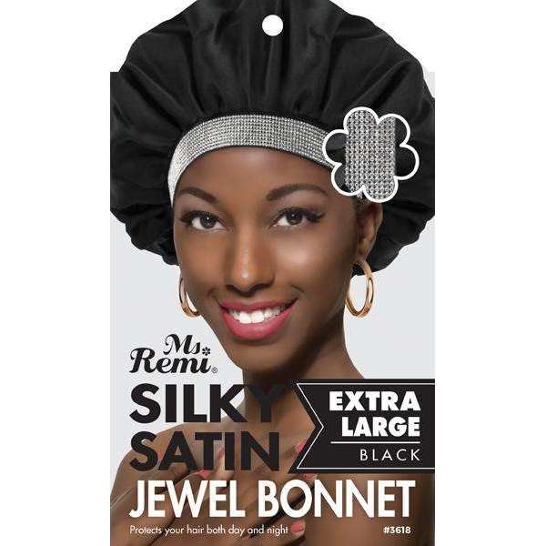 Ms Remi Silky Jewel Bonnet Black Extra Large