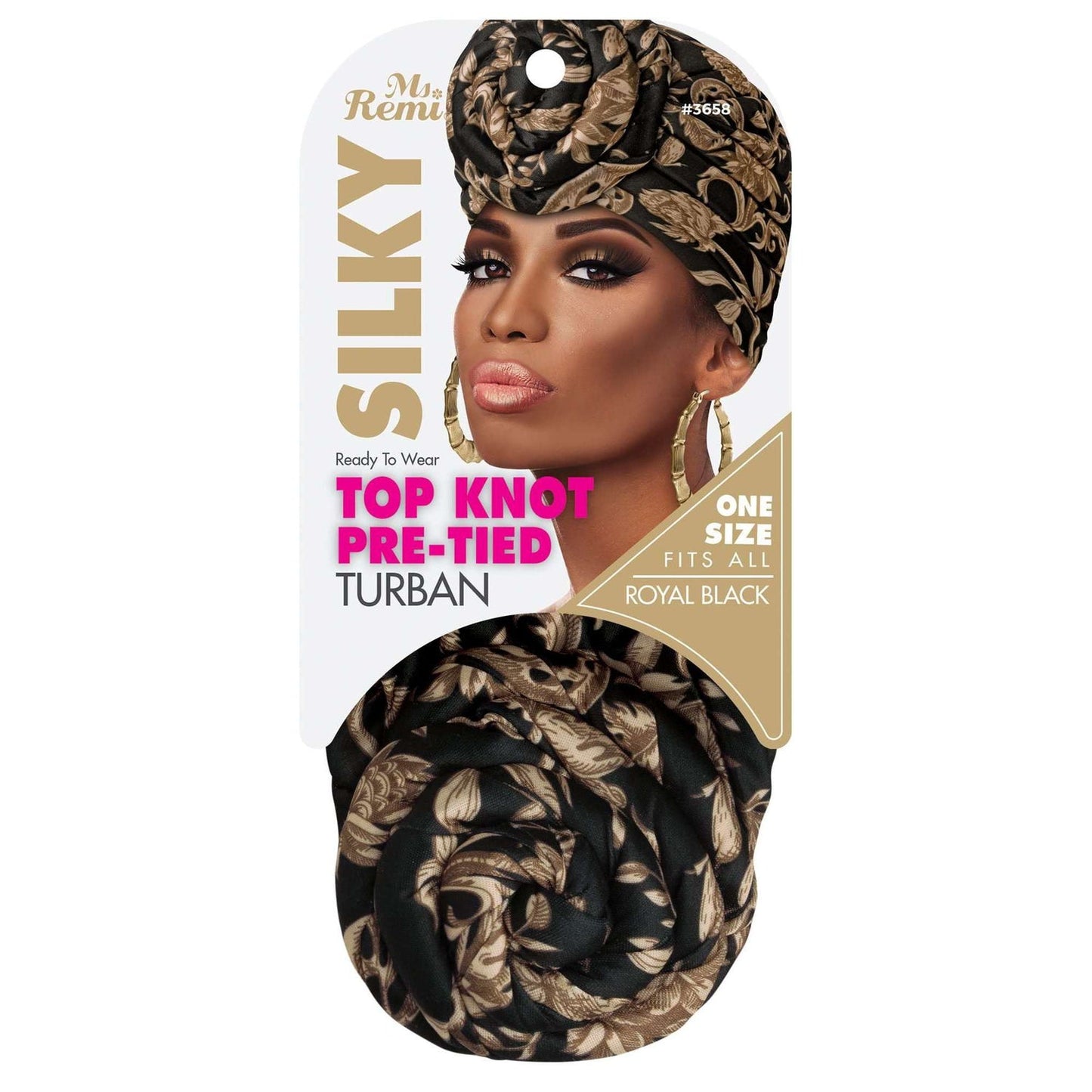 Ms. Remi Silky Top Knot Pre-Tied Turban Vivid Colors