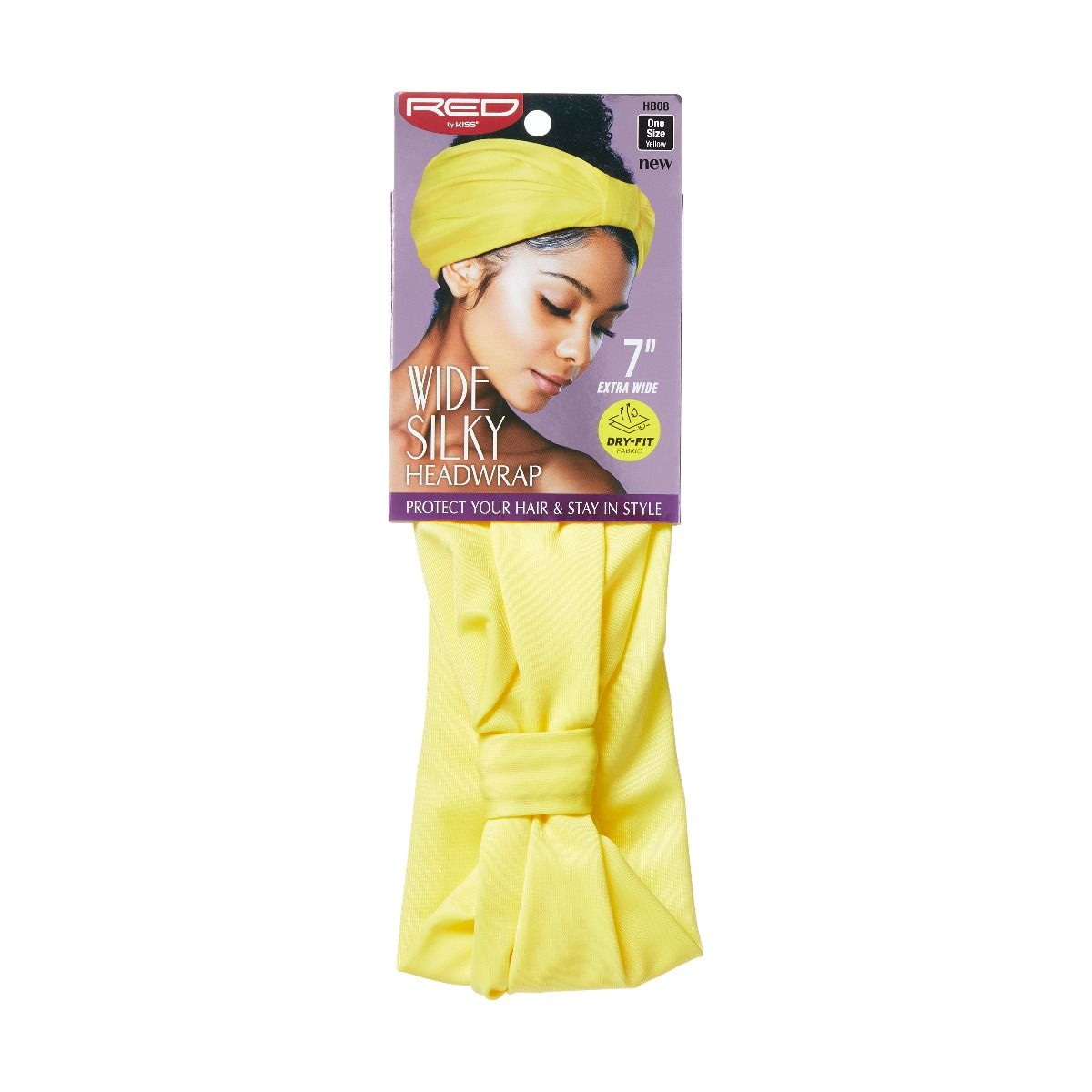 RED Dry Fit Wide Silky Headwrap Yellow