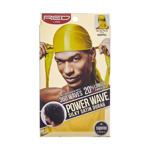 RED Power Wave Silky Durag Yellow HDUPP03