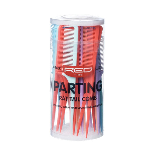 RED Parting Rat Tail Comb Assorted