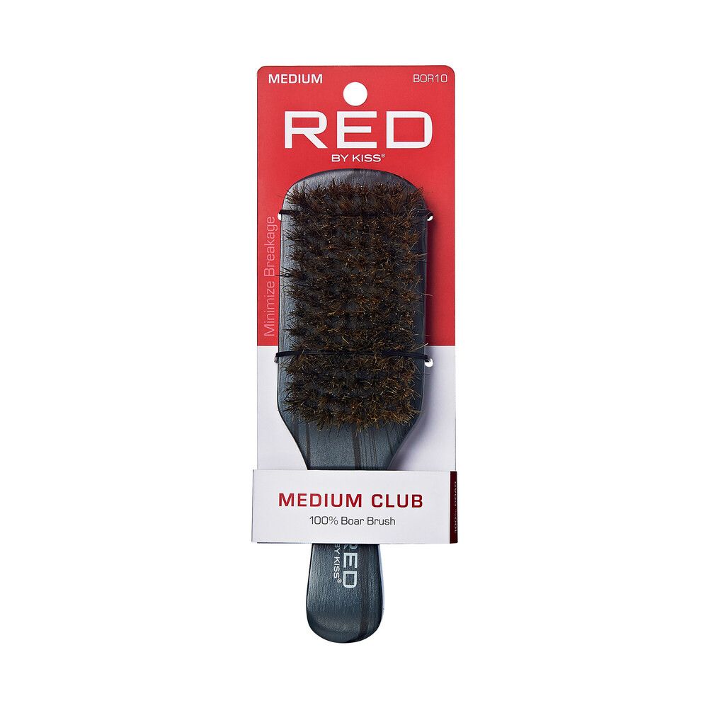 RED by Kiss MEDIUM CLUB - 100% Boar Brush #BOR10