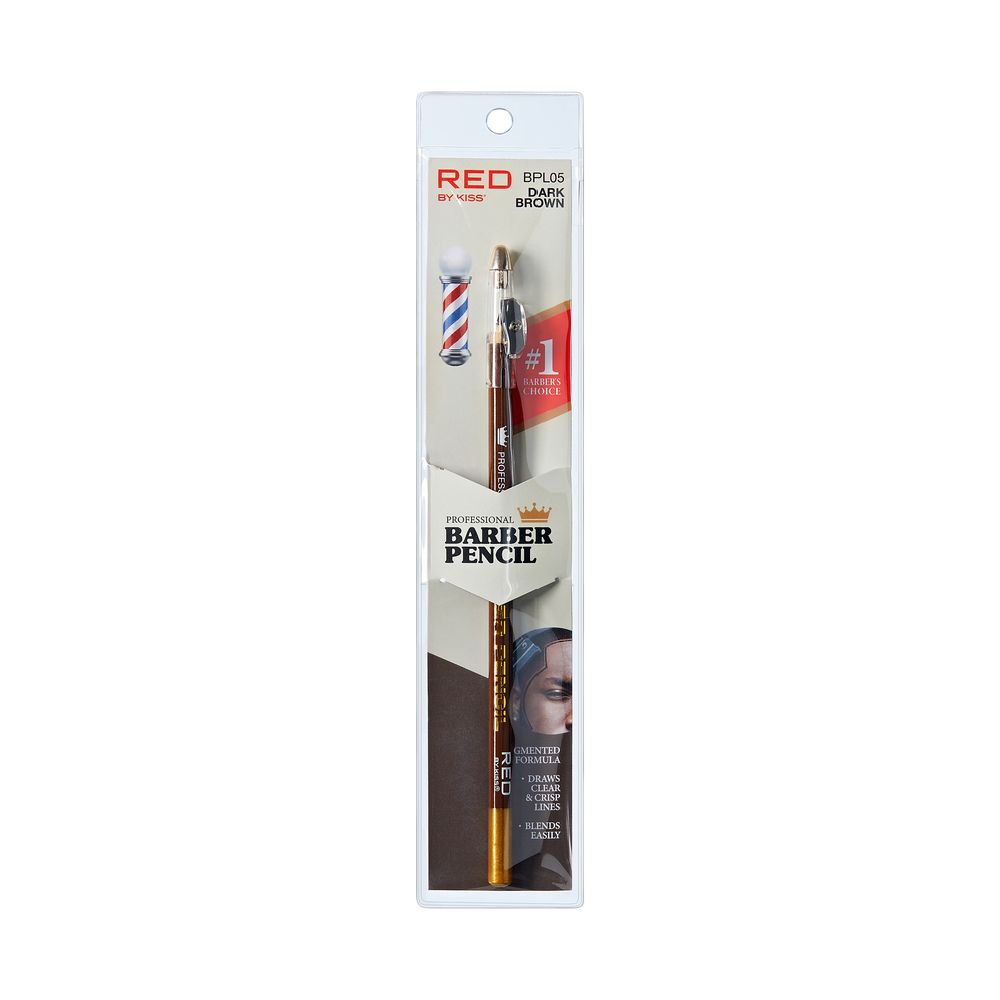 Red Professional Barber Pencils Dark Brown