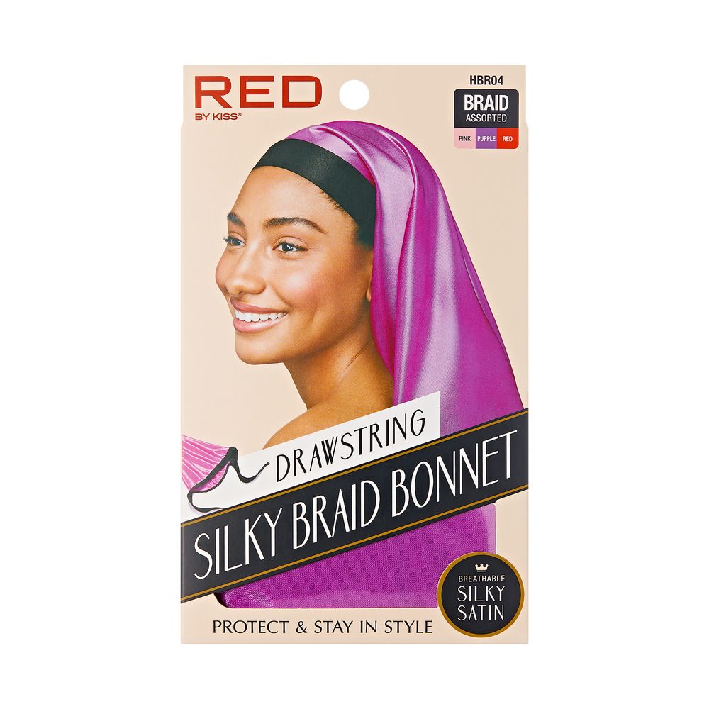 RED Silky Braid Bonnet Assorted