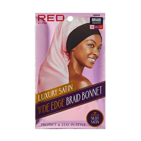 RED Wide Edge Braid Bonnet Assorted Colors