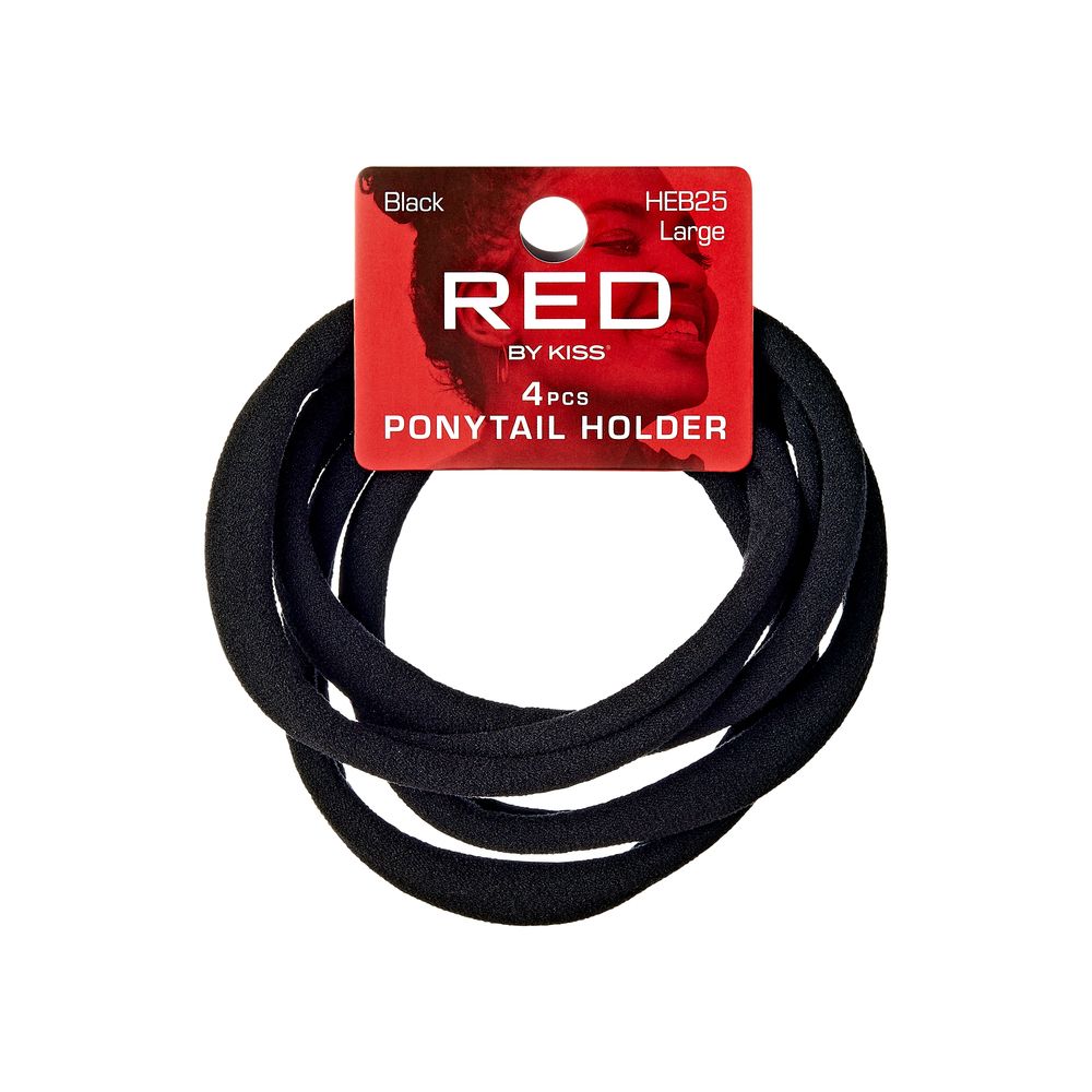 RED Ponytail Holder Large 4pcs