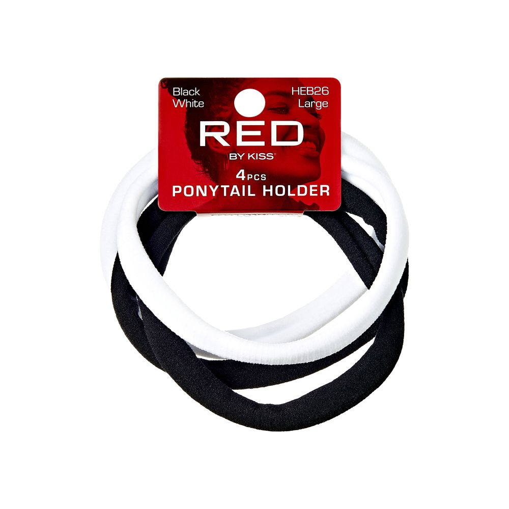 RED Ponytail Holder Large 4pcs