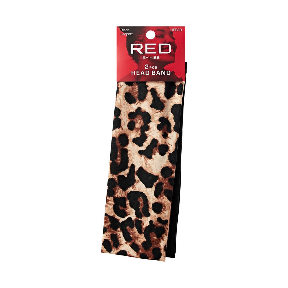 RED Headband 60mm 2 pcs Black & Leopard