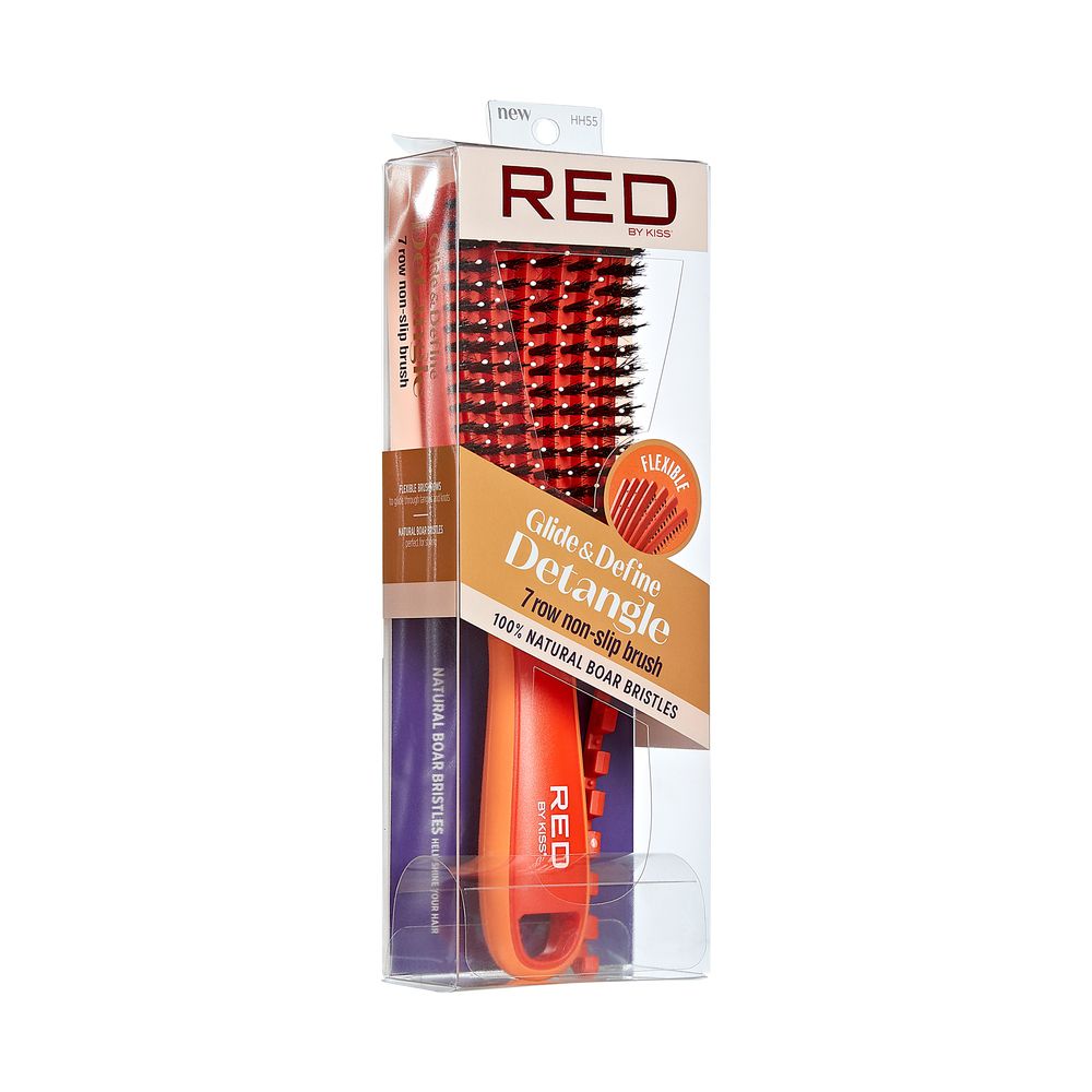 RED EZ Glide Detangling Brush 7 Row Boar