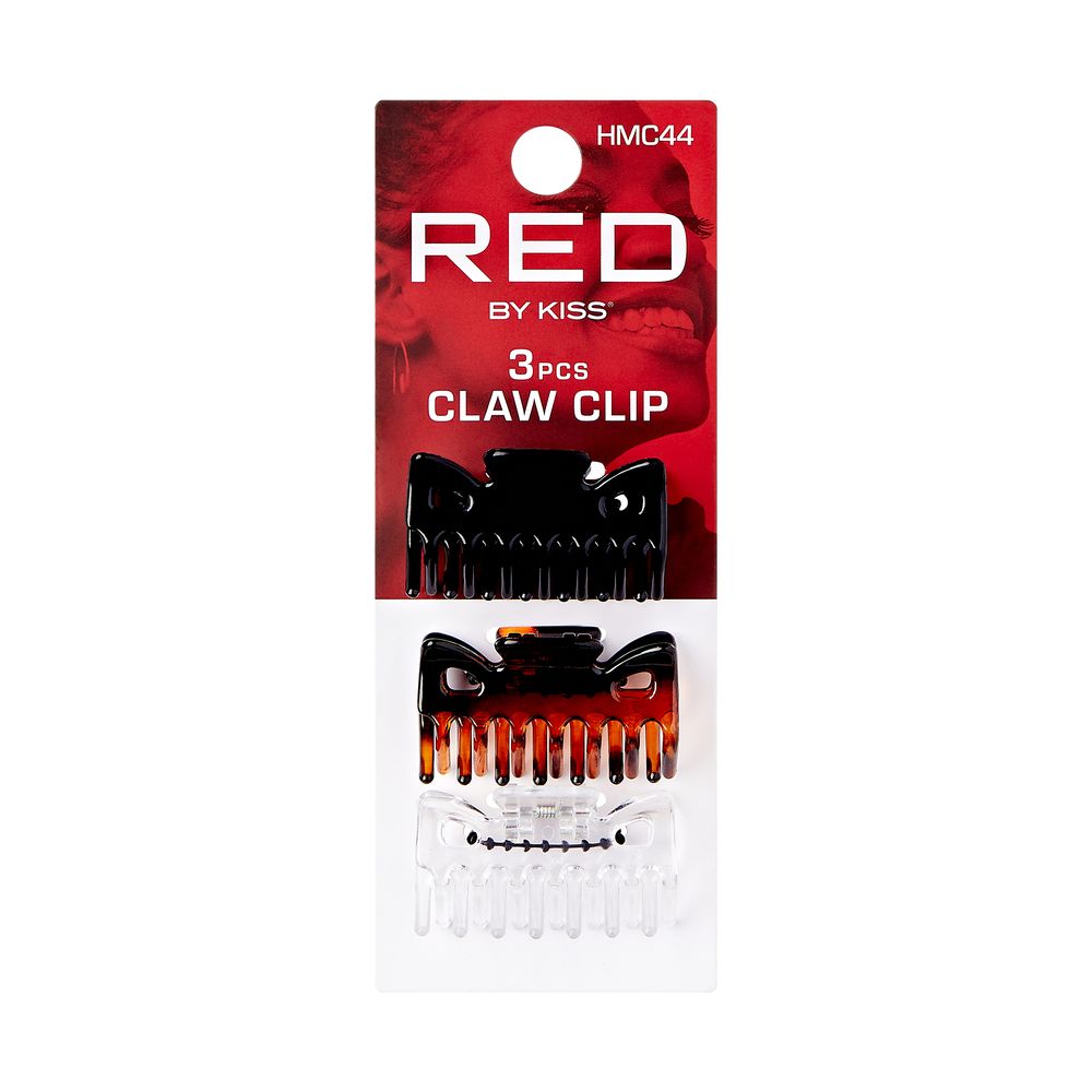 RED Hair Claw Clip 3 pcs