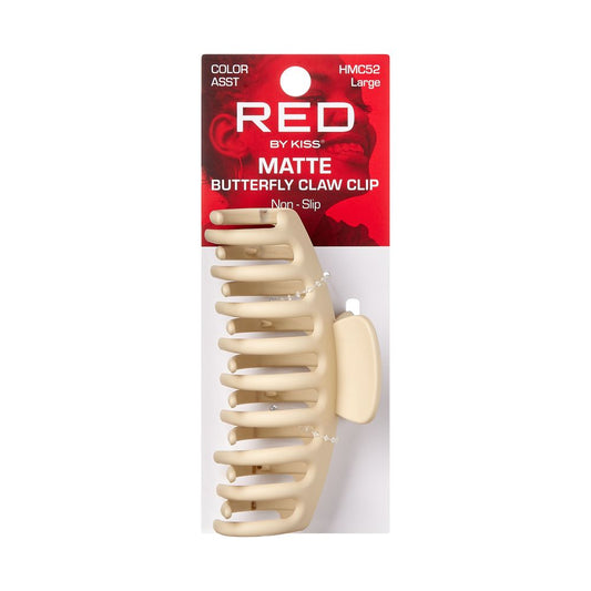 RED Butterfly Claw Clip Large Matte Assorted