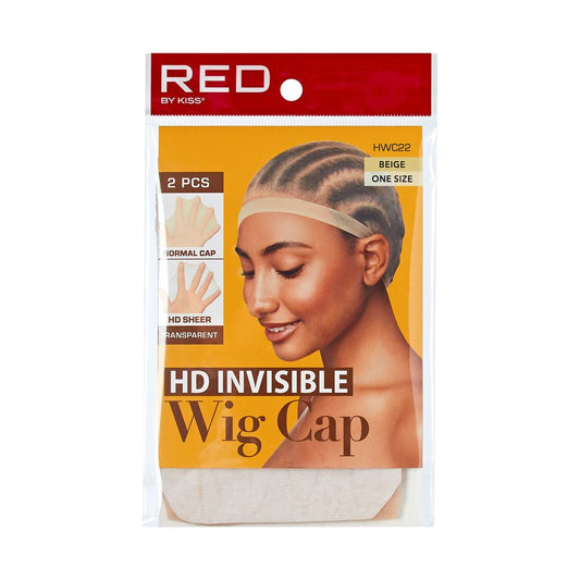 RED HD Stocking Wig Cap 2 pcs Beige
