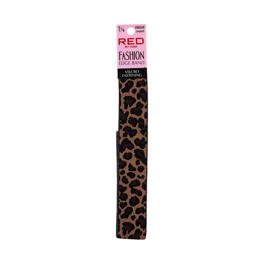 Red Fashion Edge Wig Band Elastic Leopard