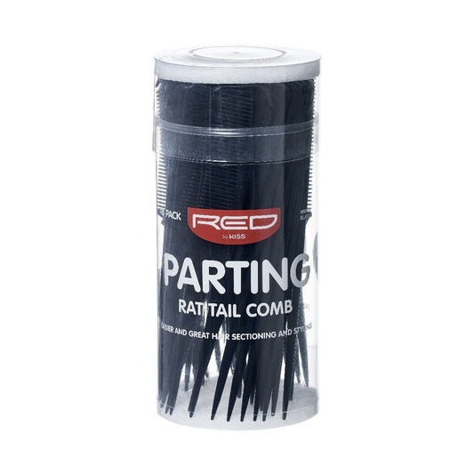 RED Parting Rat Tail Comb Black (Each)
