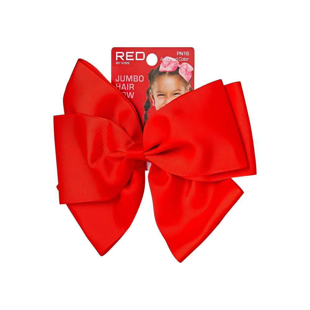 RED Kids Ribbon Hair Bow Jumbo