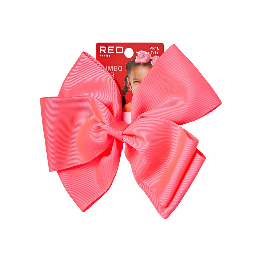 RED Kids Ribbon Hair Bow Jumbo