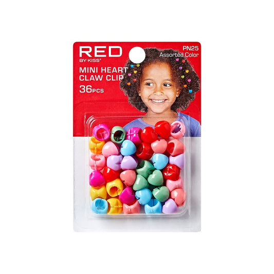 RED Kids Mini Heart Claw Clips