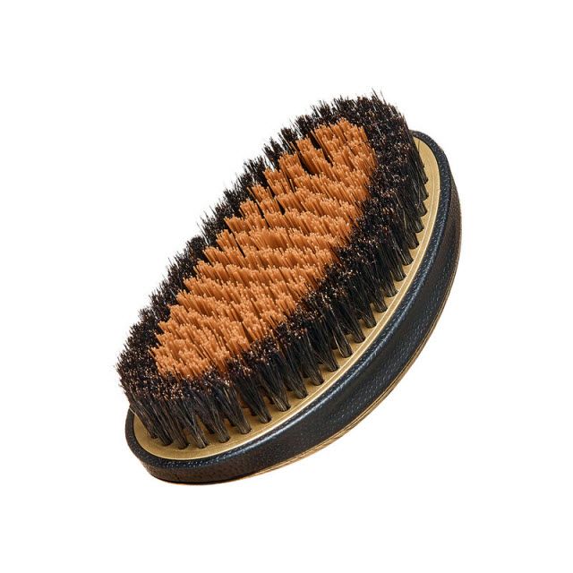 RPM Mixed Boar Curved Palm Brush Metallic Gold