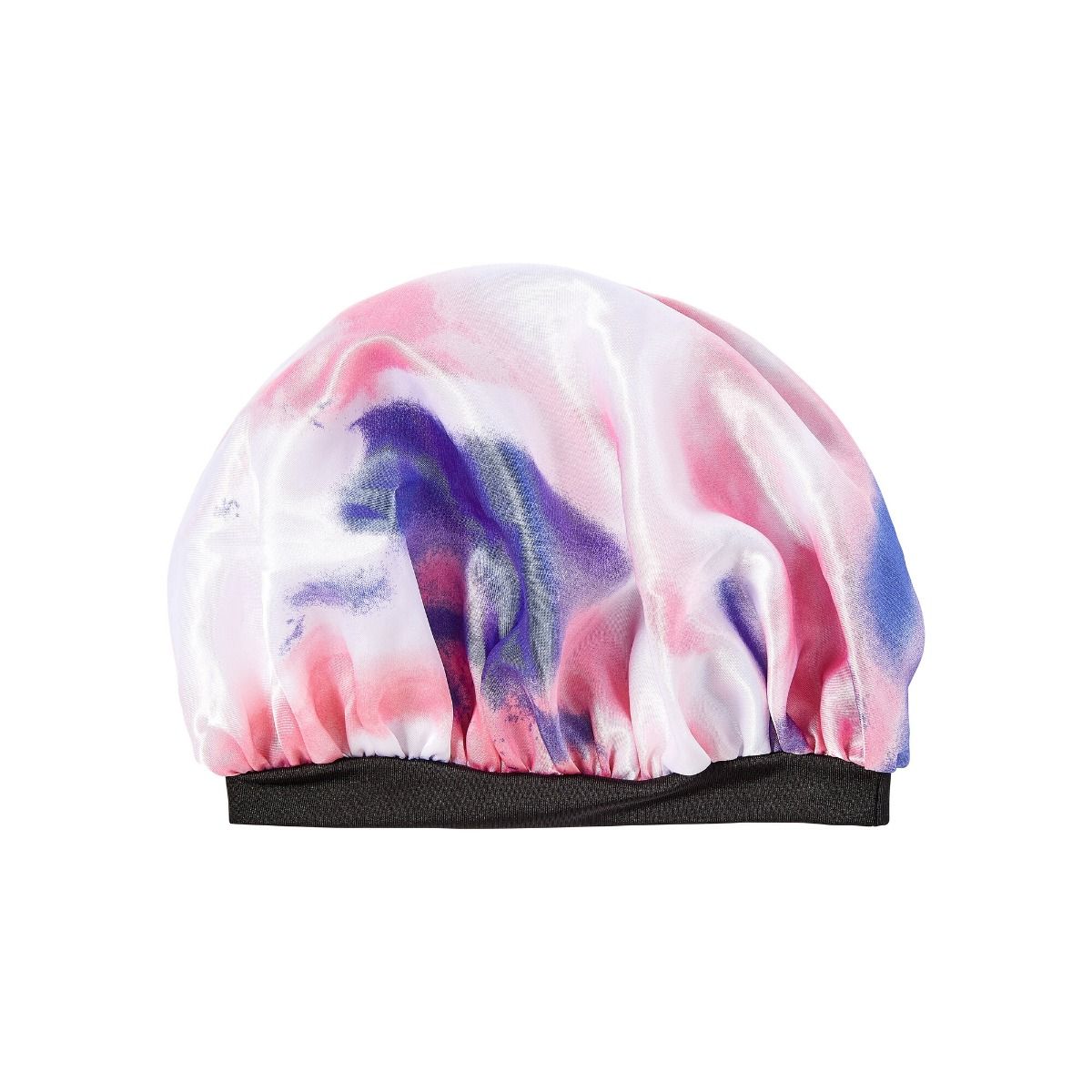 RED Kids Satin Bonnet Wide Band Tie Dye Pink & Purple