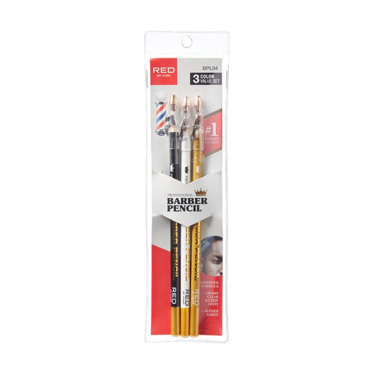 Red Professional Barber Pencils 3pc set
