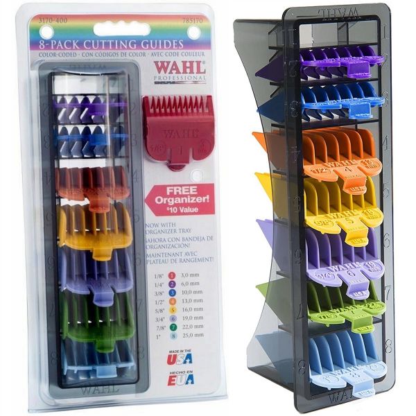 Wahl Cutting Guides 8pk Color Coded with Organizer